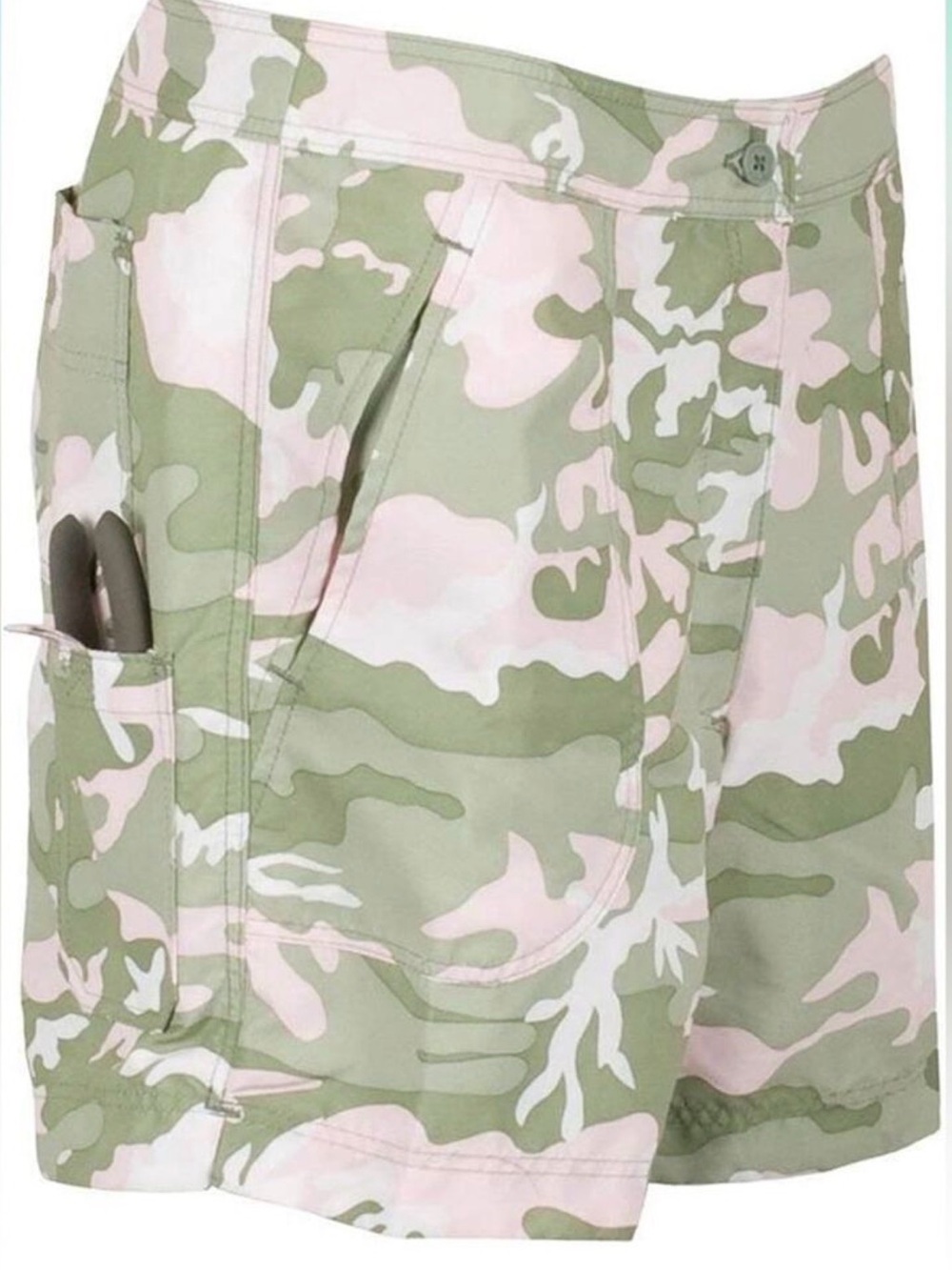 Guy Harvey Pink & Olive Green Camo Quick-Dry Shorts, Women’s 14 - Picture 11 of 11